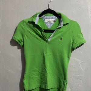 Tommy Hilfiger Green Fitted Polo Collar Shirt